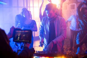 DJ at Gig in Nightclub